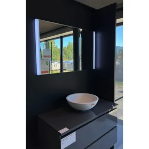 Badkamerspiegel Led met Spiegelverwarming Xlight Rechthoek- in combinatie met badmeubel 1000x1000