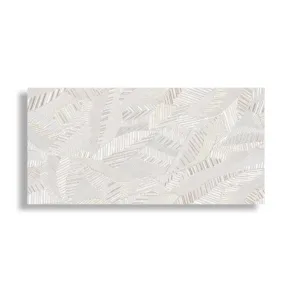 Decor wandtegel 60x120 cm Bloemen Wit NAV123