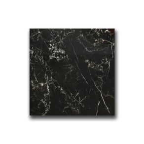 Gepolijst vloertegel 120x120 cm marmerlook Ronda zwart R48