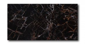 Gepolijst vloertegel 60x120 cm Marmerlook Zwart Goud C204