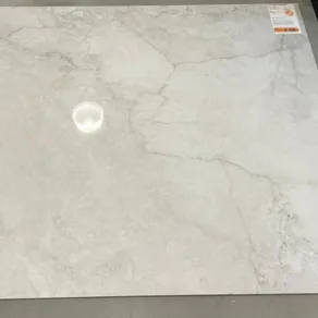 Gepolijste Vloertegel 120x120 Contro Travertin Wit Creme Beige G87-1