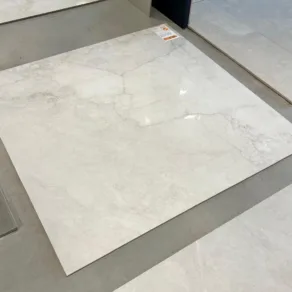 Gepolijste Vloertegel 120x120 Contro Travertin Wit Creme Beige G87-2