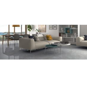 Gepolijste vloertegel 120x120 cm marmerlook Malaga Licht Grijs R35 - inspiratie
