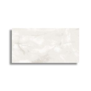 Gepolijste vloertegel 30x60 cm marmerlook Onix Samoa Licht Creme G69. Ook in diverse maten verkrijgbaar