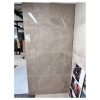 Gepolijste vloertegel 60x120 cm marmerlook Oly taupe R20 bij RB Tegels Showroom-ook leverbaar in meerdere maten