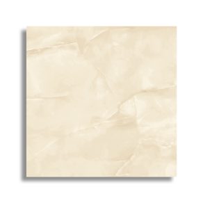 Gepolijste vloertegel 60x60 cm marmerlook Onix Samoa Beige G71. Ook in meerdere maten leverbaar