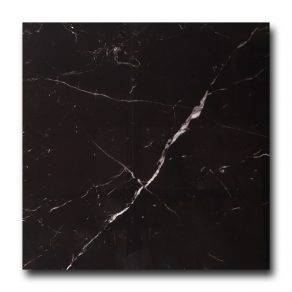 Hoogglans Vloertegel 60x60 cm marmerlook Hijemi zwart S23