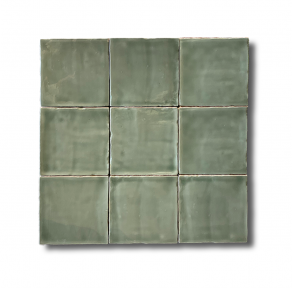 Hoogglans Wandtegel 13x13 cm jade groen RBT45