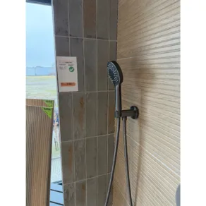 Hoogglans handvorm wandtegel 7x28 cm APE Murus Griseo A447