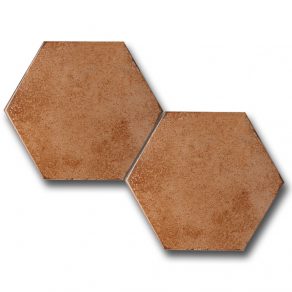 Hoogglans vloertegel 23x27 cm Noke hexagon bruin C281
