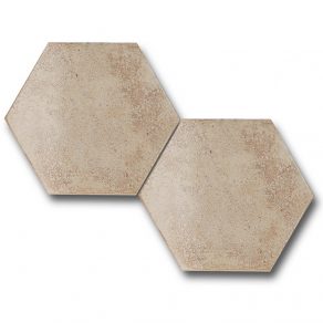 Hoogglans vloertegel 23x27 cm Noke hexagon ivoor C280