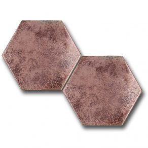 Hoogglans vloertegel 23x27 cm Noke hexagon paars C279