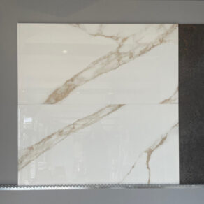 Hoogglans vloertegel 60x120 cm Marmerlook Carrera Goud wit NR82 kopen bij rb tegels tiel