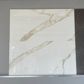 Hoogglans vloertegel 60x120 cm Marmerlook Carrera Goud wit NR82 kopen bij rb tegels tiel voor lage prijs