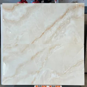 Hoogglans vloertegel 60x120 cm marmerlook Monaco Crema NR86