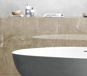 wandtegels badkamer marmerlook bruin beige 60x60 cm