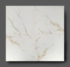 Hoogglans vloertegel 60x60 cm Marmerlook Calacatta Crema Gold NR68 is ook leverbaar in 60x120 cm.