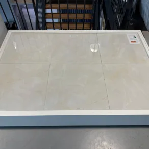 Hoogglans vloertegel 60x60 cm Onyx Wit Beige NR79-2