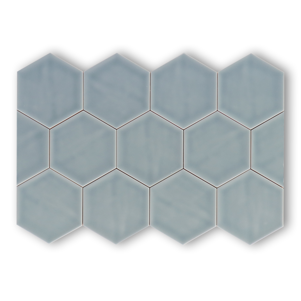 Hoogglans wandtegel 10,8x12,4 cm Hexagon Princeton Licht blauw RBT55 Hoogglans wandtegel 10,8x12,4 cm Hexagon Princeton Licht blauw RBT55