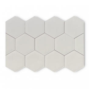 Hoogglans wandtegel 10,8x12,4 cm Hexagon Princeton wit RBT52