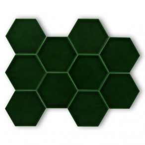Hoogglans wandtegel 10,8x12,4 cm Hexagon Princeton emerald groen RBT63