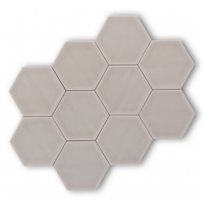 Hoogglans wandtegel 10,8x12,4 cm Hexagon Princeton grijs RBT57