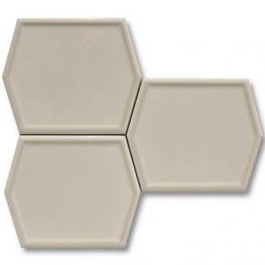 Hoogglans wandtegel 12,5x15 cm zeshoek Dream beige A358