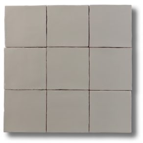 Wandtegel 13x13 cm Handvorm Baltimore mat zwart RBT65 - ook in diverse kleuren verkrijgbaar.