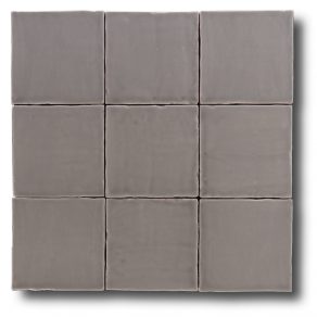 Hoogglans wandtegel 13x13 cm Handvorm Baltimore grijs RBT68 - ook in diverse kleuren verkrijgbaar.