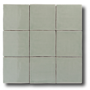 Hoogglans wandtegel 13x13 cm Handvorm Baltimore jade groen RBT70 - ook in diverse kleuren verkrijgbaar.