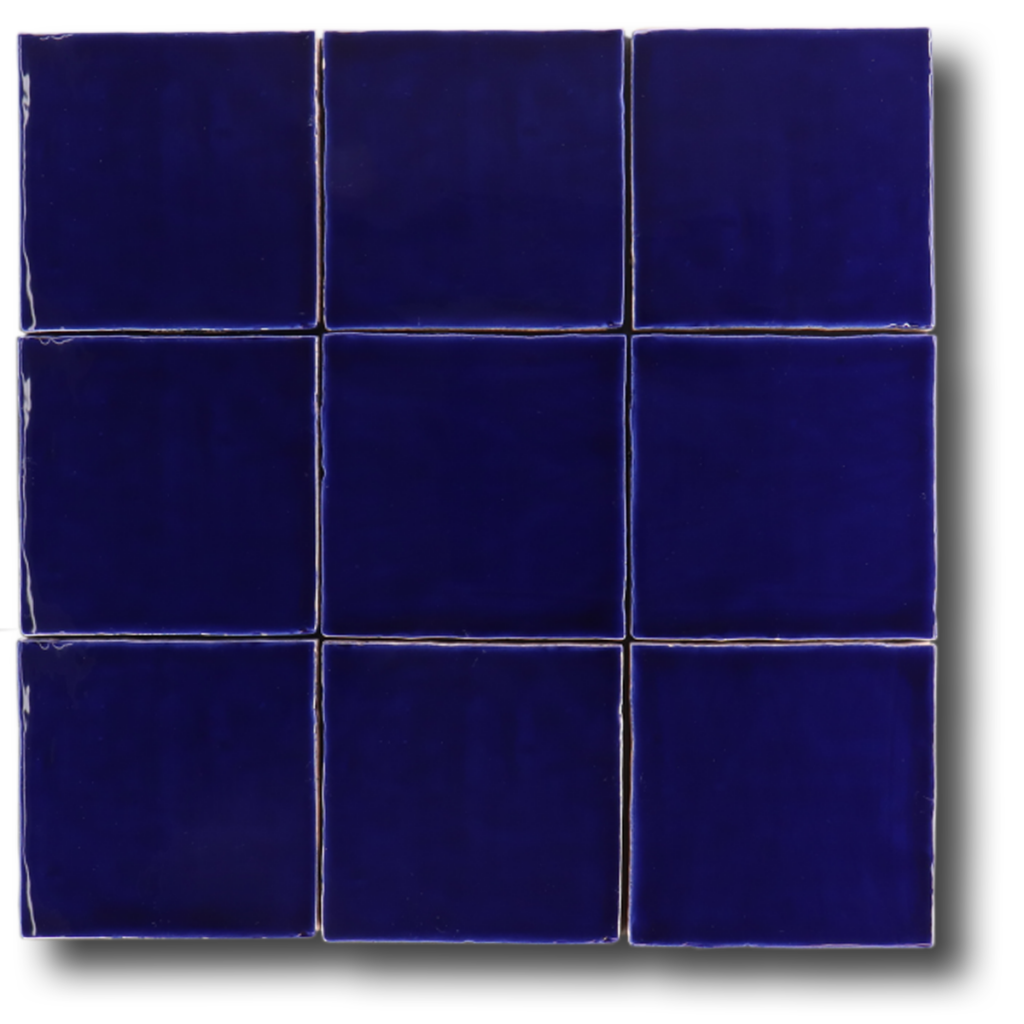 Hoogglans wandtegel 13x13 cm Handvorm Baltimore kobalt blauw RBT73 - ook in diverse kleuren leverbaar