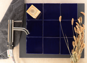 Deze Baltimore wandtegel is ook verkrijgbaar in verschillende kleuren. Ga naar www.rbsanitair.nl om ons sanitair assortiment zoals op het moodboard te bekijken.