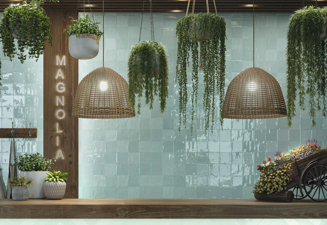 Hoogglans wandtegel 13×13 cm Florida licht groen A439 - inspiratie