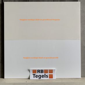 Hoogglans wandtegel 30x60 cm gerectificeerd Pergamon en Wit Glans kleur vergelijking