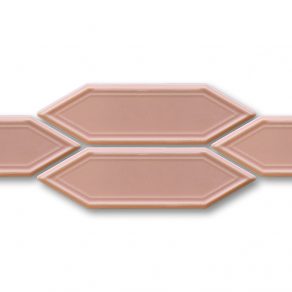 Hoogglans wandtegel 5x18 cm Maitland pastel roze A406