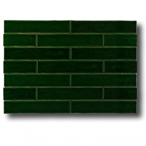 Hoogglans wandtegel 5x25 cm Handvorm Trinity emerald groen RBT87 - ook in 5x50 cm leverbaar