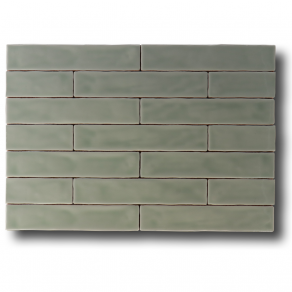 Hoogglans wandtegel 5x25 cm Handvorm Trinity jade groen RBT79