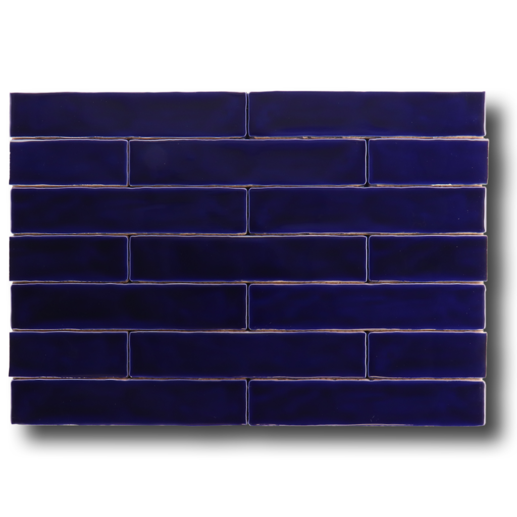 Hoogglans wandtegel 5x25 cm Handvorm Trinity kobalt blauw RBT88 - ook in 5x50 cm leverbaar