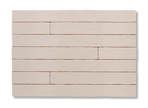 Hoogglans wandtegel 5x50 cm Handvorm Trinity beige RBT78 Hoogglans wandtegel 5x50 cm Handvorm Trinity beige RBT78