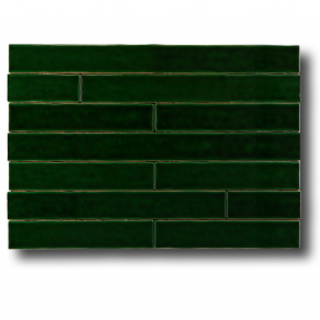 Hoogglans wandtegel 5x50 cm Handvorm Trinity emerald groen RBT87 - ook in 5x25 cm leverbaar