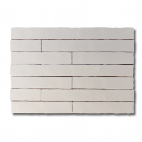 Hoogglans wandtegel 5x50 cm Handvorm Trinity wit RBT77