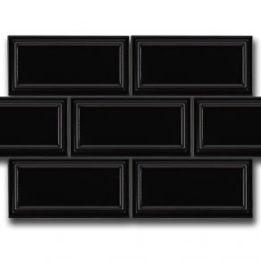 Hoogglans wandtegel 6,5x13 cm Tampa zwart A391