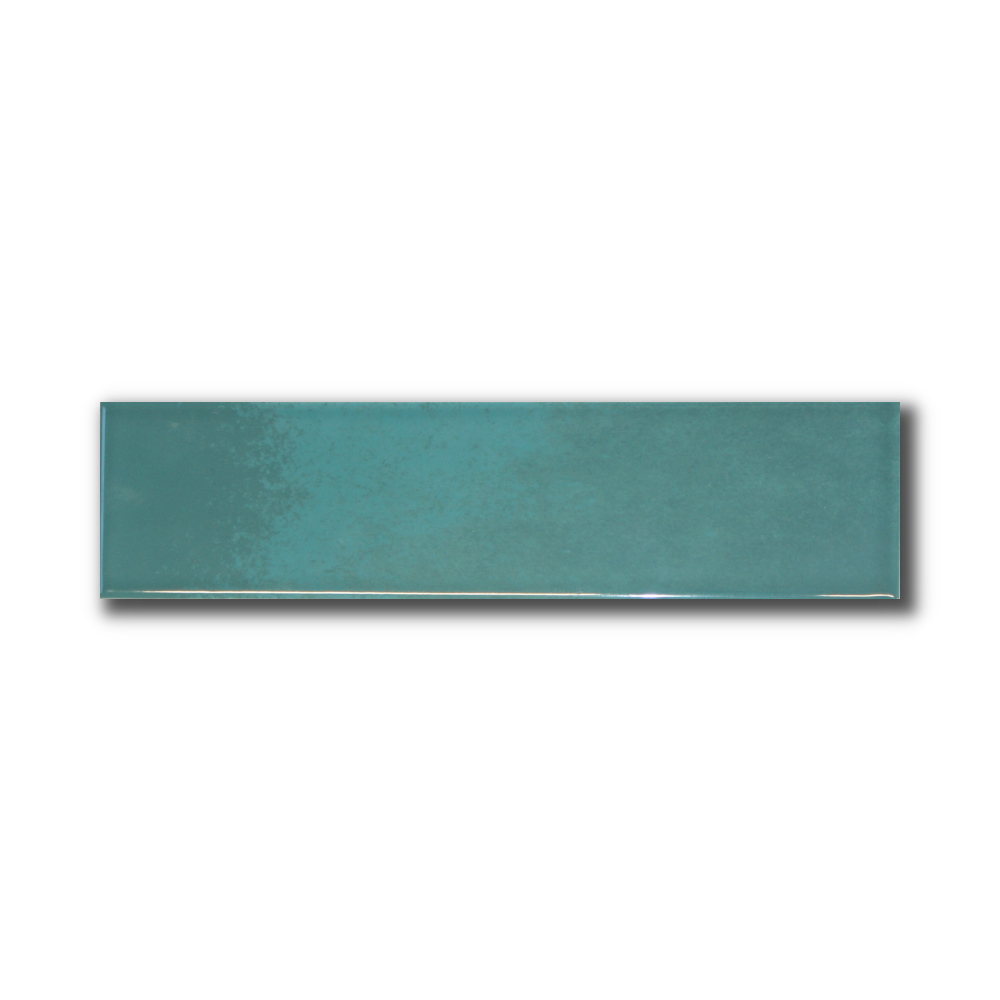 Hoogglans wandtegel 7.5×30 cm Glans Egaal Aqua A206