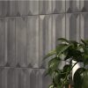 Hoogglans wandtegel 7.5x30 cm Glans Grijs Afwerking Omlaag A201