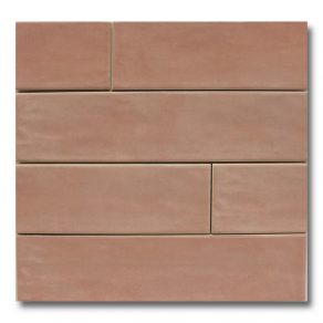 Hoogglans wandtegel 7,5x30 cm Baluarti roze A366