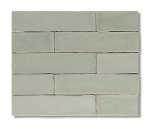 Hoogglans wandtegel 7,5x30 cm Manhattan jade groen RBT50