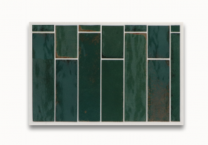 Hoogglans handvorm wandtegel 7x28 cm APE Murus Viridi A451