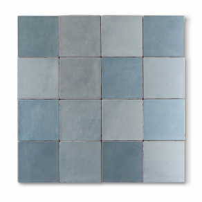 Hooglans wandtegel 10x10 cm Alexand blauw RBT99