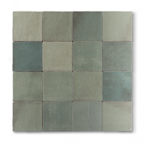 Hooglans wandtegel 10x10 cm Alexand groen RBT105