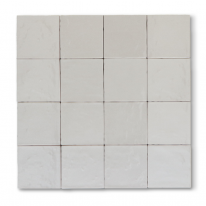 Hooglans wandtegel 10x10 cm Alexand wit RBT103